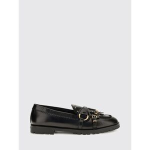 Pinko Women Pinko Leather Penny Loafers With Fringes And Lug Sole